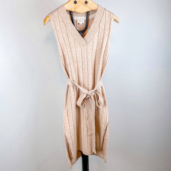 POL Dresses & Skirts - POL Sleeveless Belted Sweater Dress Pink Large L